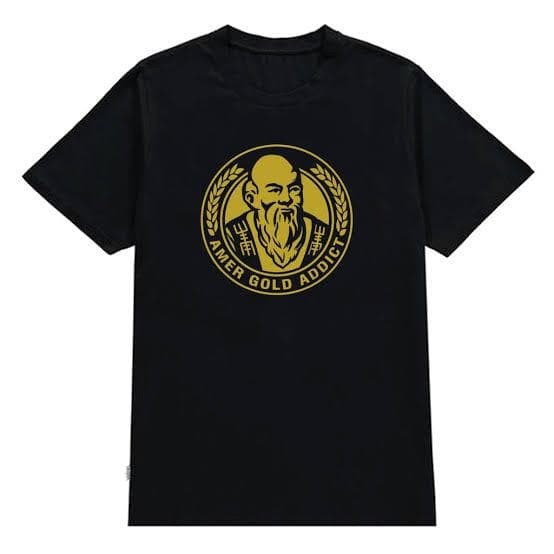 cjs03 Kaos Baju Combed 30S Distro emas Amer Gold Addict orang tua indonesia