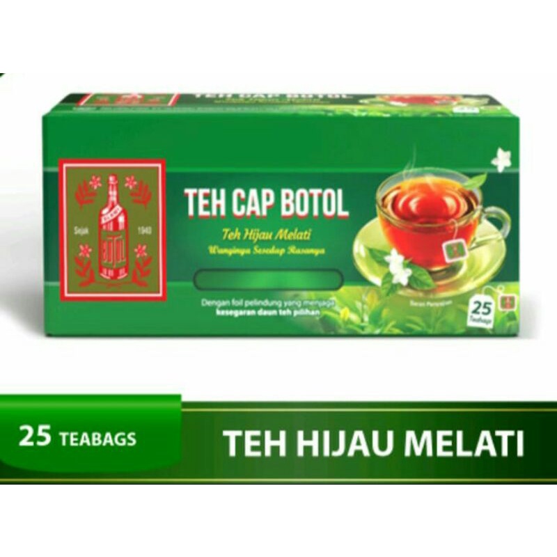 

Teh cap botol hijau melati 25s