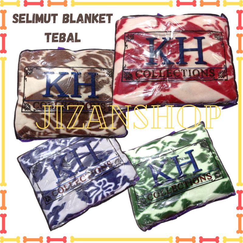 Selimut Blanket Tebal By KH collections Tiger Ukuran 160X190 Motif bunga Halus Lembut Tebal Rabbit