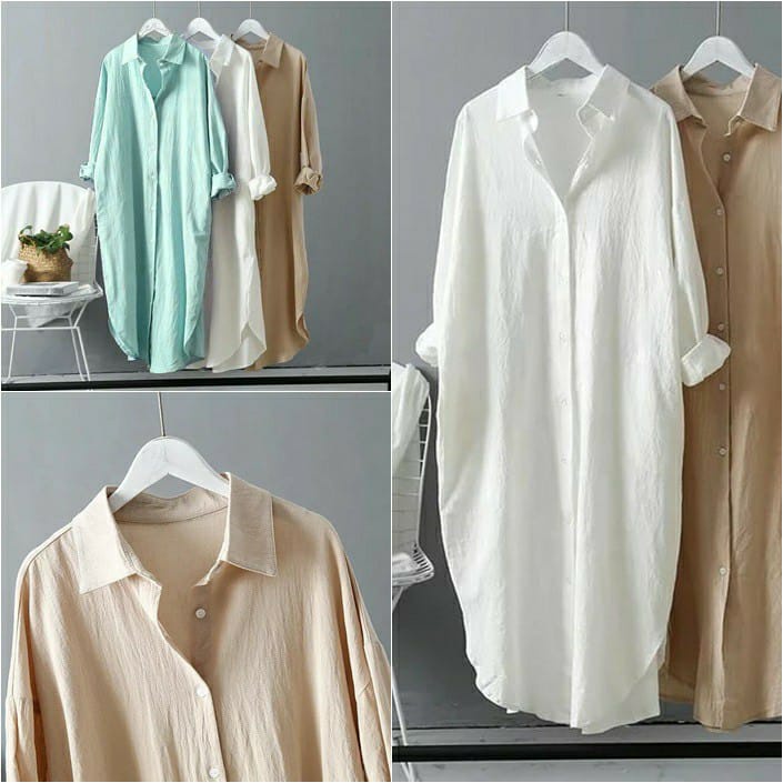 BEFAST - ZEC OOTD Wanita Tunik NAZIA / Azkia Oversize Tunik / Pakaian Tunik muslimah / Tunik Lengan Panjang / Tunik Casual Wanita / Keluaran terbaru 2022 / Tunik Jumbo Polos / Terlaris