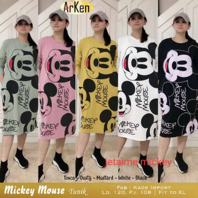 MICKEY MOUSE TUNIK PAKAIAN WANITA MASAKINI