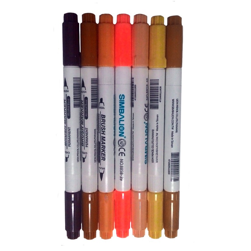 

Simbalion Brush Marker Skin Tones Complete Set