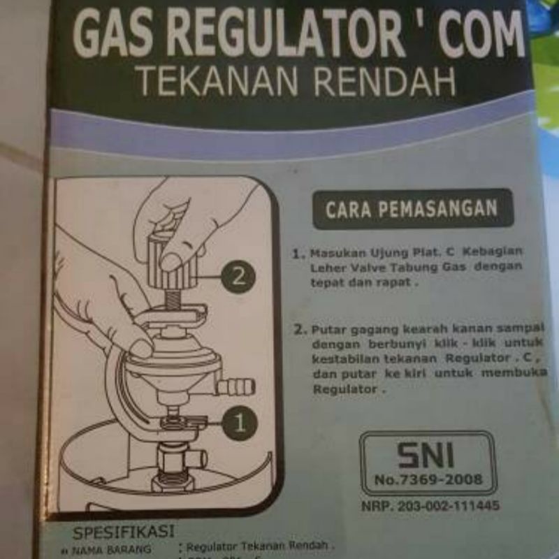 Regulator Gas Com 201 M Destec Tekanan Rendah Meter 201M Pengaman Ganda Gas