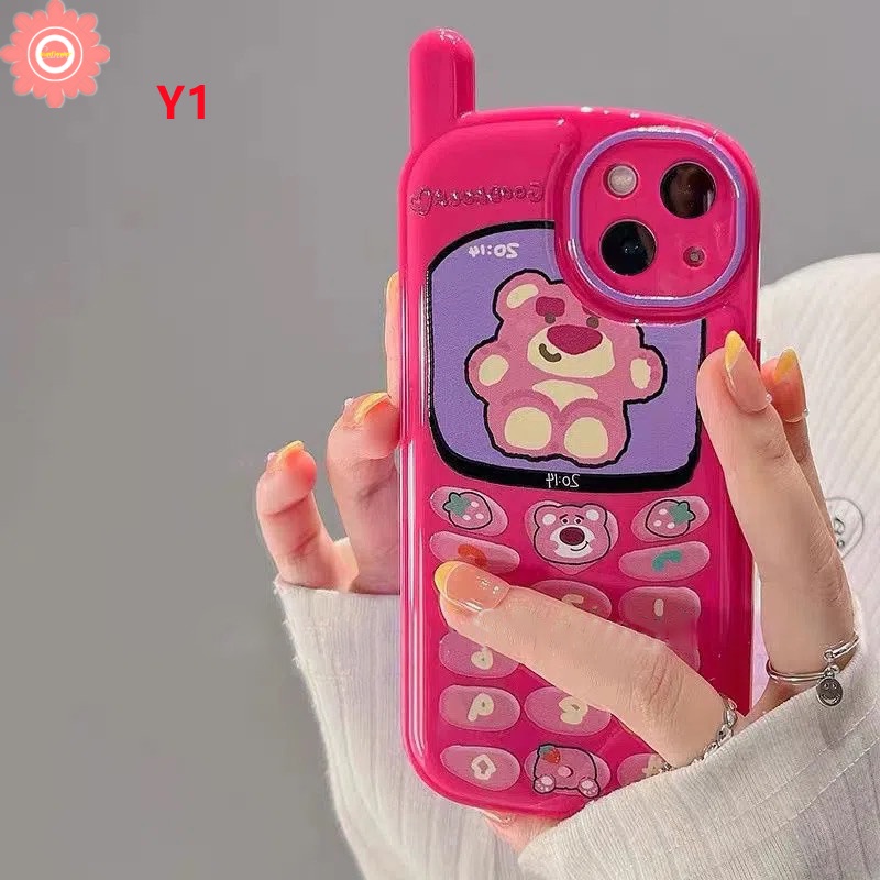 Soft Case Desain Kartun Buaya Strawberry Beruang Gaya Retro Untuk IPhone 11 12 13 Pro MAX XR 7 8 Plus X XS MAX SE 2020