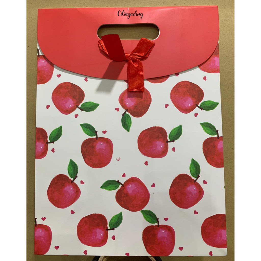 PAPER BAG PITA KANTONG M KERTAS MOTIF POLOS PARCEL BINGKISAN BUNGKUS KEMASAN GOODIE BAG ULANG TAHUN-6