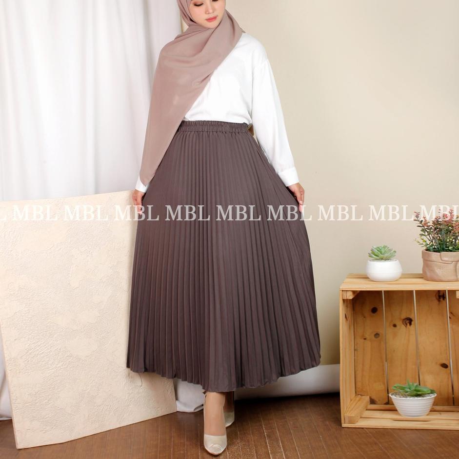 ♞ MBL Rok Plisket Dewasa (11 Warna) ֍
