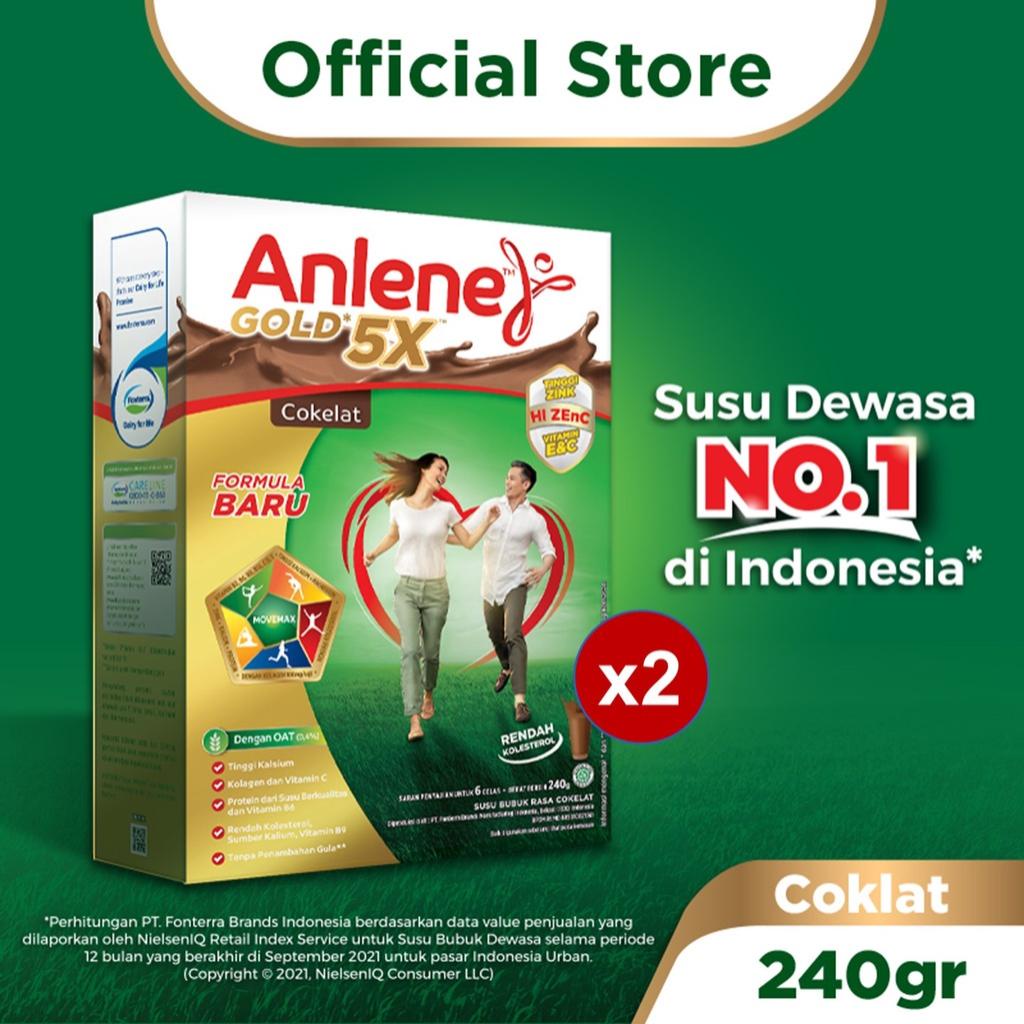 Promo Harga Anlene Gold Plus 5x Hi-Calcium Coklat 250 gr - Shopee