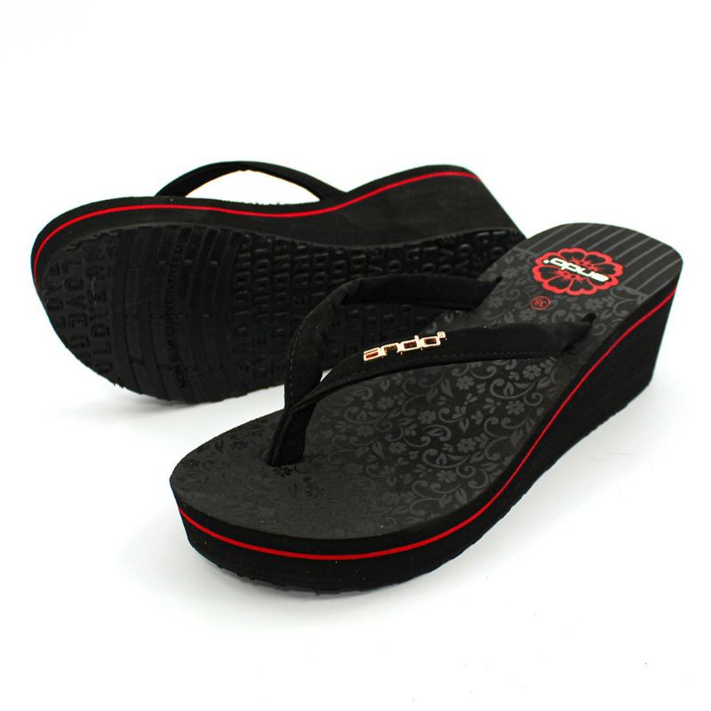 TERMURAH!!! Sandal Ando Jepit Wedges - ANDO JOICE 02  - 100% Original