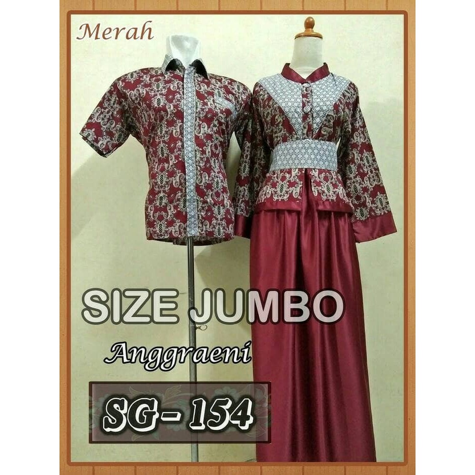 NEW Sarimbit Gamis Jumbo Batik Pekalongan Batik Gamis Couple Jumbo MURAH MERIAH