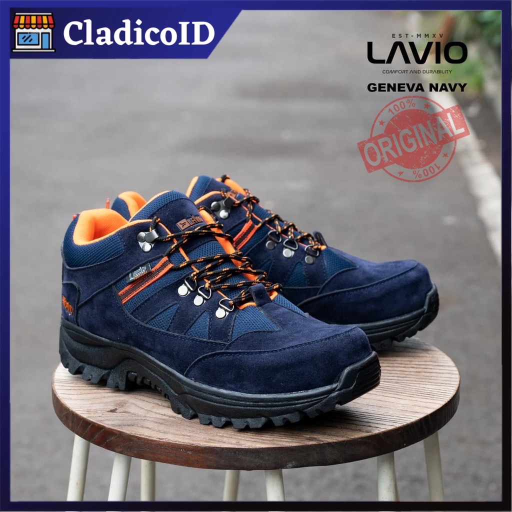 Sepatu Boots Pendek Pria Sefty Ujung Besi Safety Shoes Low Cut Kerja Lapangan Proyek Outdoor Hiking Mendaki Gunung Lavio Geneva