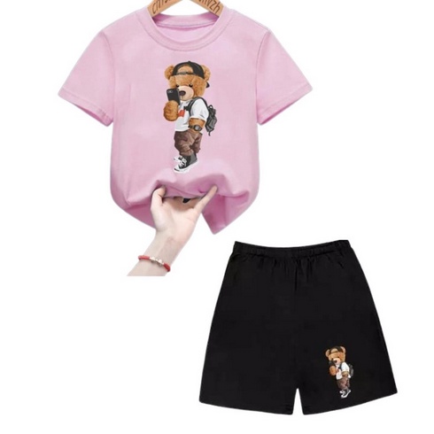 Jeco fashion set anak printing carbe bear miror selfie unisex