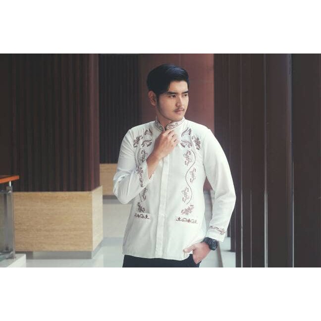 Baju Koko Pria Baju Muslim Pria Jasko Jas Koko Broken White Terbaru