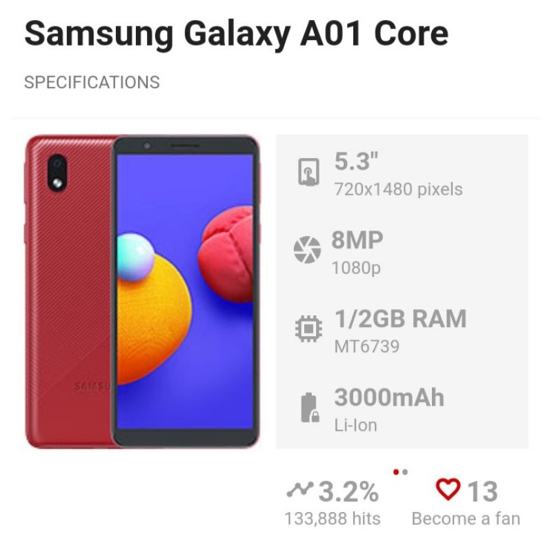 Samsung Galaxy A01 Core 2 32gb Shopee Indonesia