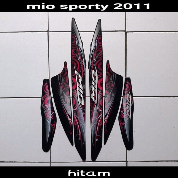 stiker motor mio sporty 2011 hitam