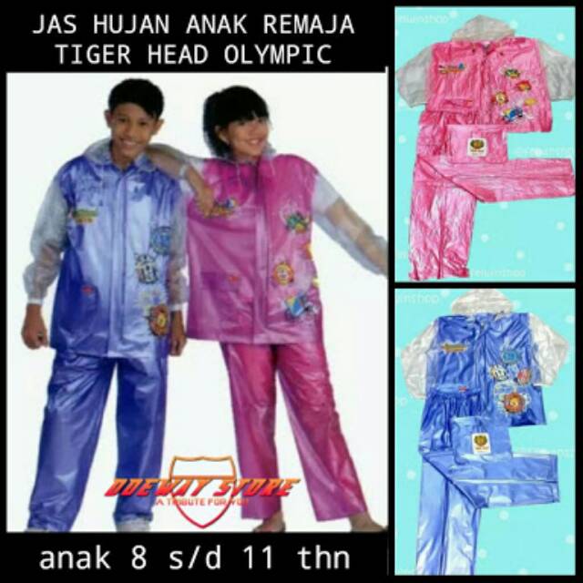 Jas Hujan Anak Olympic Tiger Head