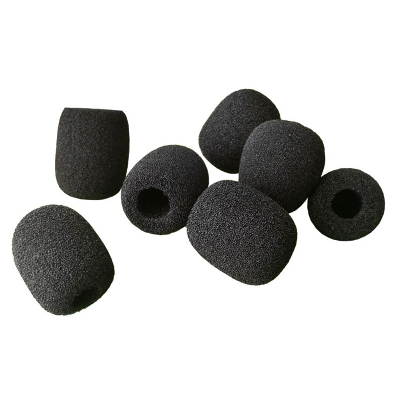 Cre 10pcs Cover Pelindung Microphone / Headset Pengganti Bahan Busa Spons