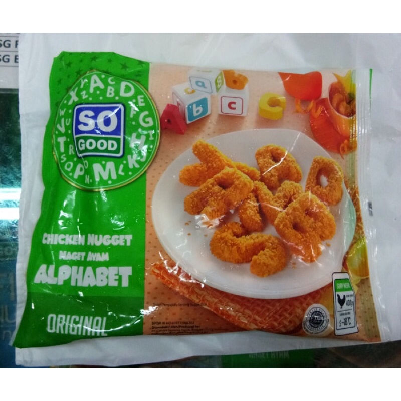 

SO GOOD Chicken Nugget Alphabet Original / Naget Ayam Alfabet [400g]