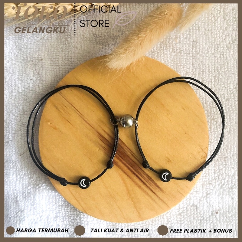 Gelang bulat motif bulan bintang bunga love / Gelang tali minimalis dan Simpel