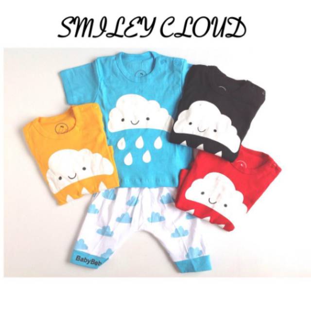

Smiley cloud set