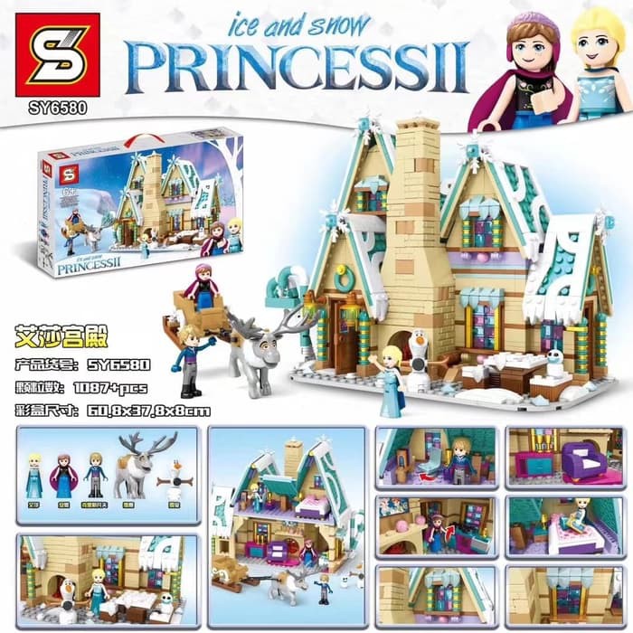 Mainan Brick SY6580 SY 6580 Disney Princess Frozen 2 Movie Ice Castle