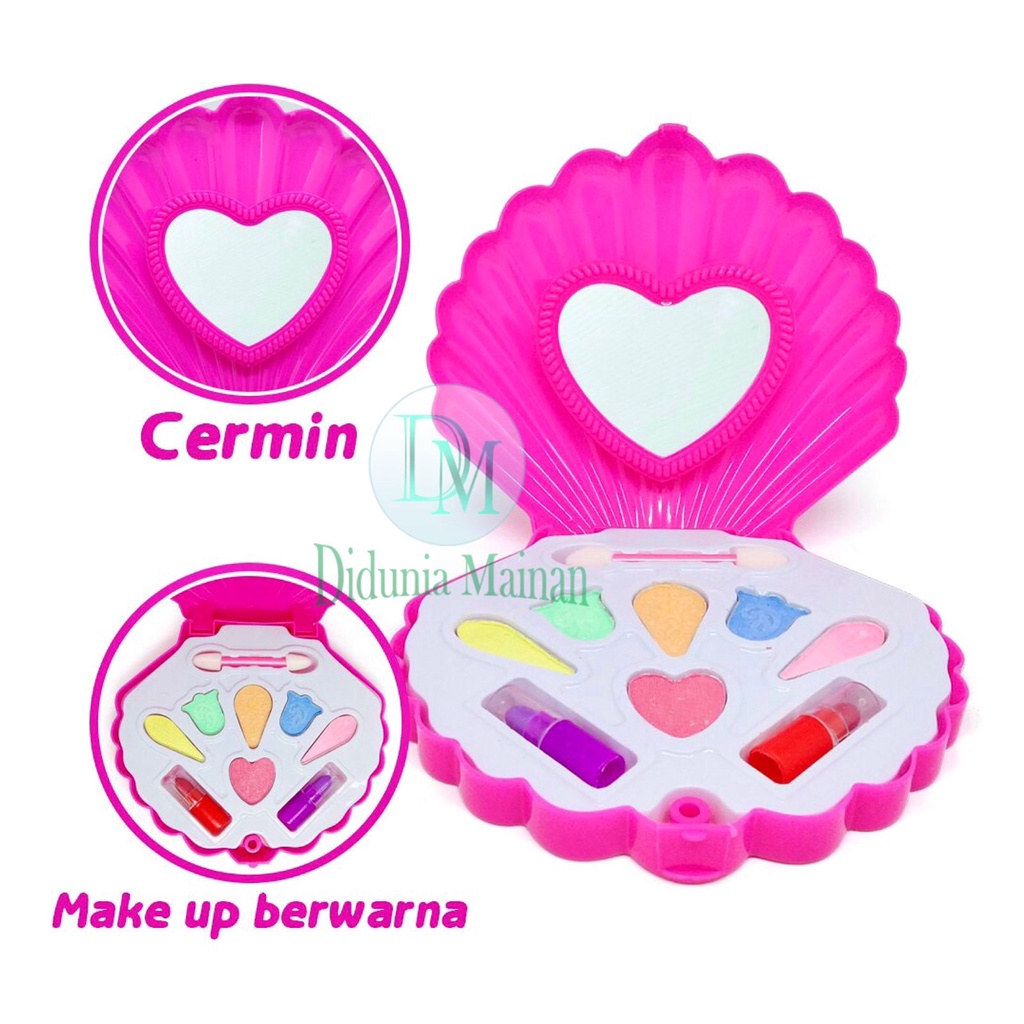 Mainan make up anak perempuan kerang lol shell pink kosmetik set