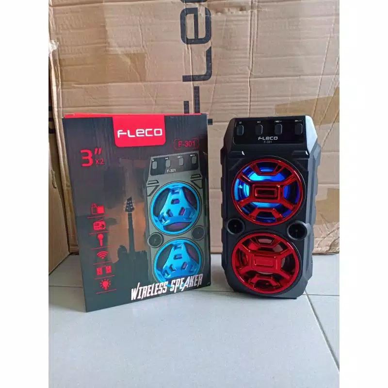 Speaker Bluetooth Wireless Fleco F-301 Free Mic//Speaker Wireless Murah Fleco F-310