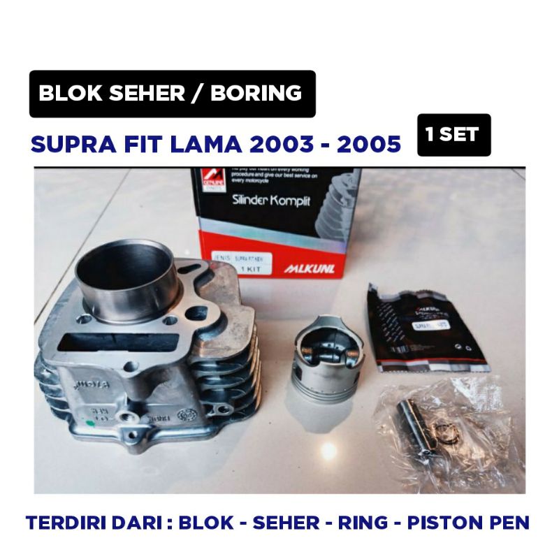 Blok Seher boring Supra fit Lama 2003 2004 2005 / Blok Seher boring Ring Piston Pen / 1 Set / Mikuni