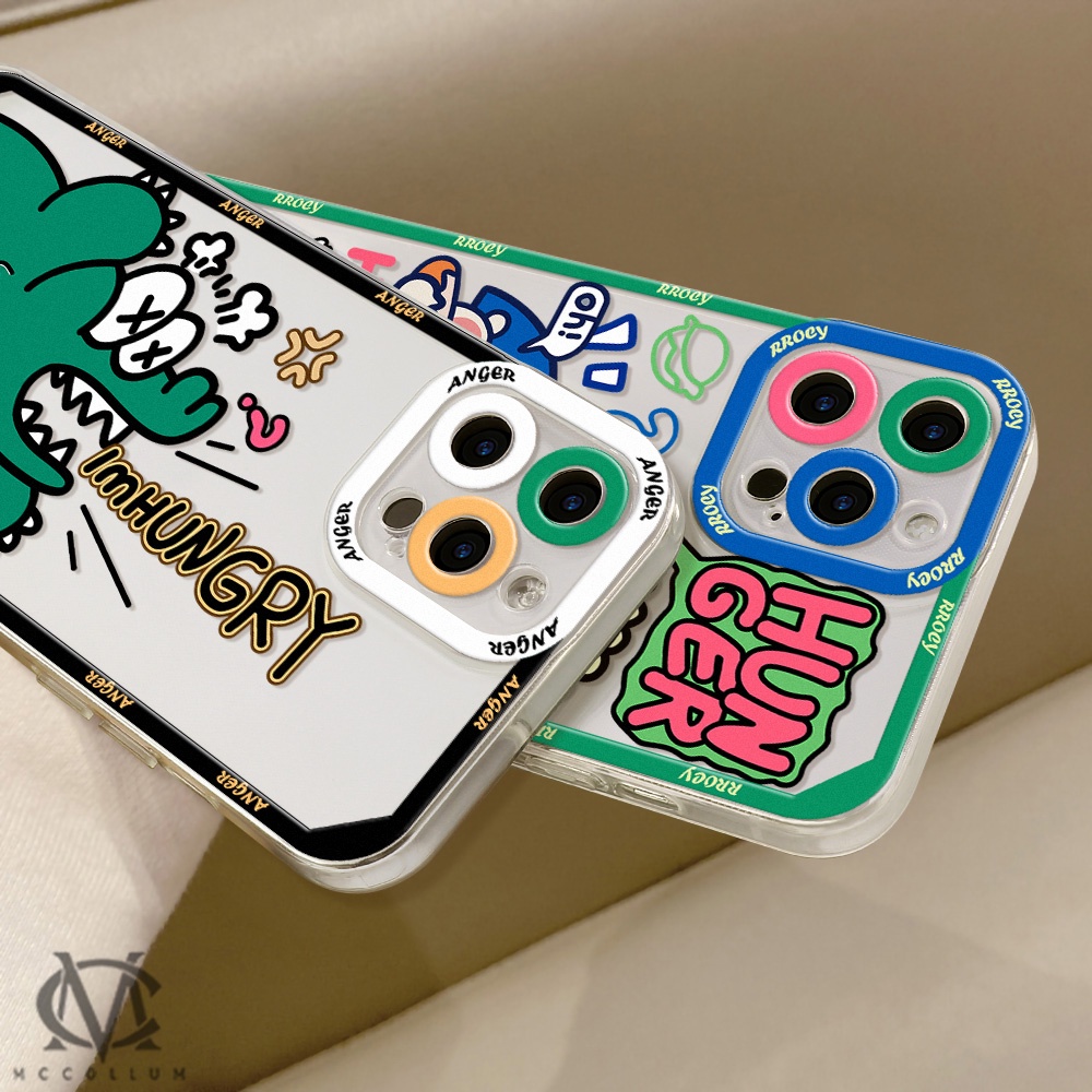 Case Pelindung Kamera Bahan TPU Motif Kartun Dinosaurus Untuk OPPO Reno 6 Pro 5Z 5F 5 Lite F7X F9 F19 Pro Plus