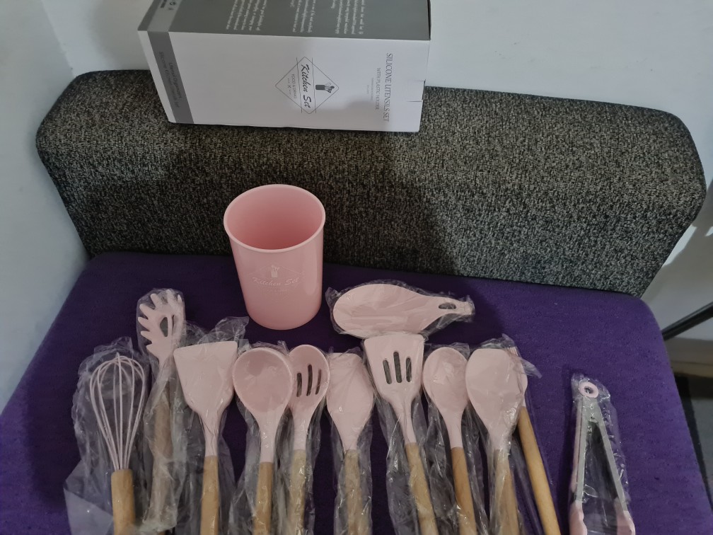 Markas88 Spatula Silicon 13 In 1 Spatula Set Peralatan Masak Spatula Silikon Tahan Panas