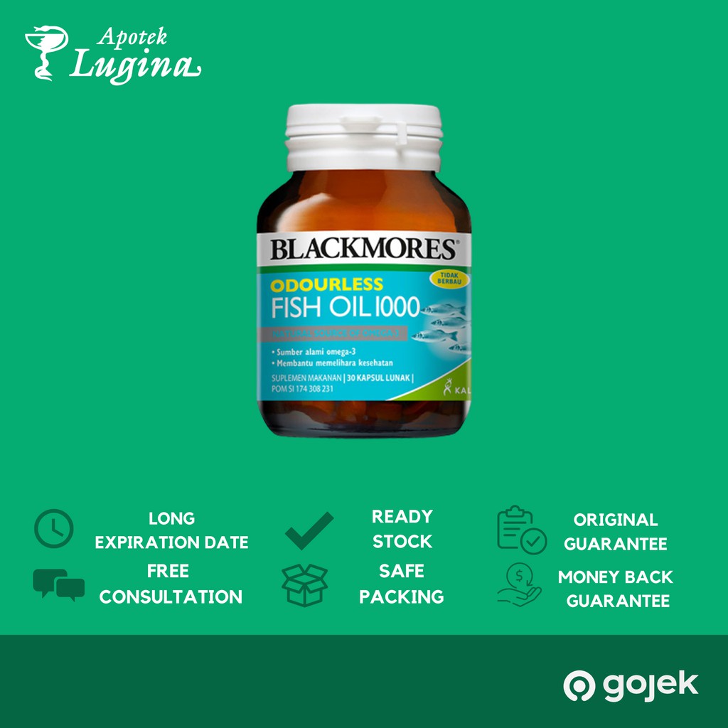 Blackmores Odourless Fish Oil - Isi 30 Soft Kapsul