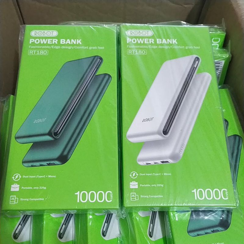 Power Bank Terlaris Bisa COD Fast Charging Murah Mini Terbaik X6M3 PowerBank ROBOT 10000mAh RT180 Du