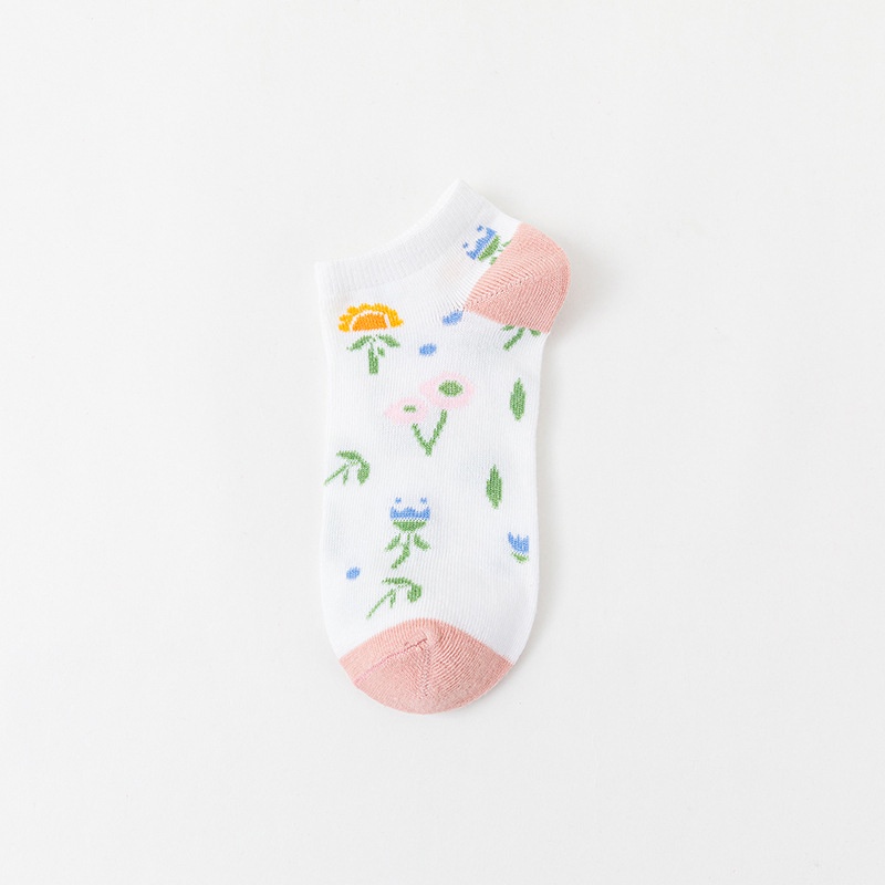 BEE - Kaos Kaki Unisex Pria Wanita / Kaos Kaki Pendek Import Ankle Socks-SC-36 FLOWERS