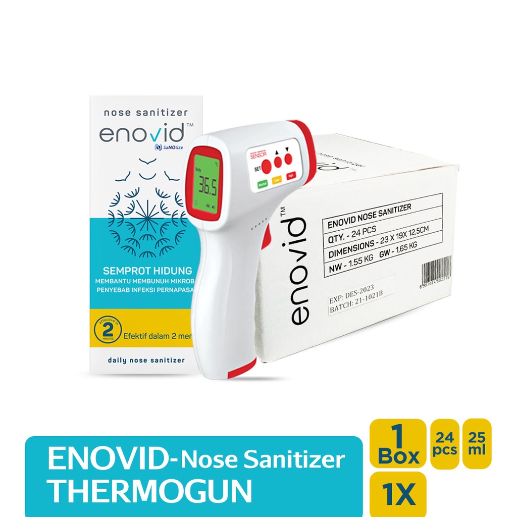 Jual Enovid Nose Sanitizer ( Package 1 Carton @24 pcs ) x Infrared ...