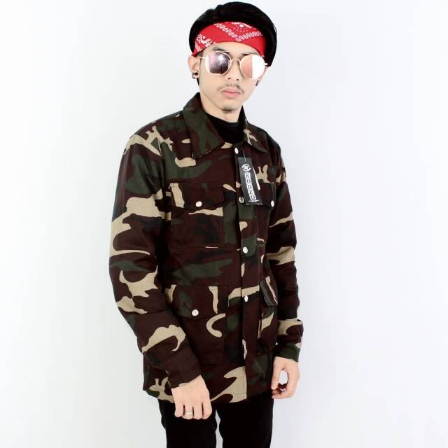 Jaket loreng army pria dewasa jaket camo