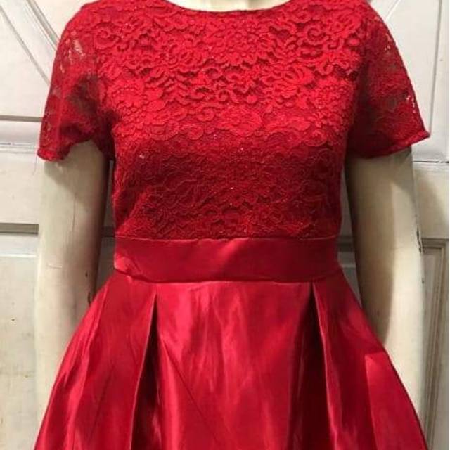 Dress Anak Remaja Mix Brokat Atas