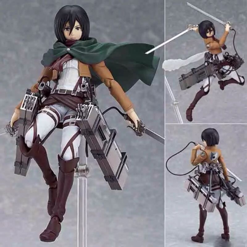 SHF FIGMA ATTACK ON TITAN EREN MIKASA LEVI ACTION FIGURE