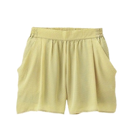 UN GU Drape Shorts / Celana Pendek Wanita - Original Branded New-yellow polka M