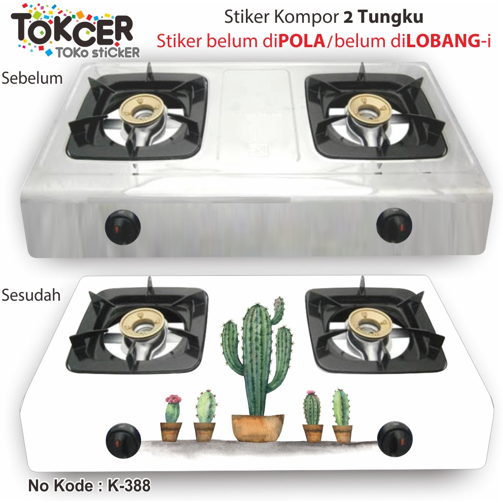 Stiker Kompor 2 Tungku KAKTUS