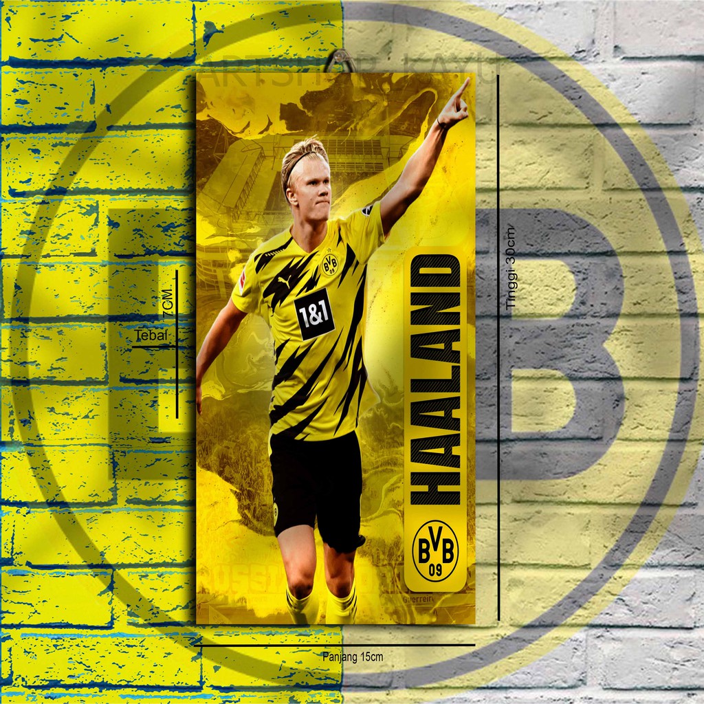 POSTER KAYU Hiasan dinding BORUSSIA DORTMUND Hiasan Kamar 15x30cm Poster Kayu 15x30cm Pajangan Rumah