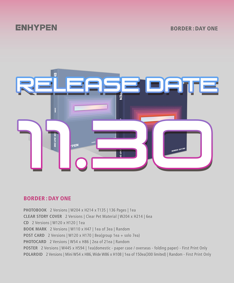 [PREORDER POSTER] ENHYPEN - BORDER : DAY ONE [DUSK | DAWN VER][FULLPAYMENT]