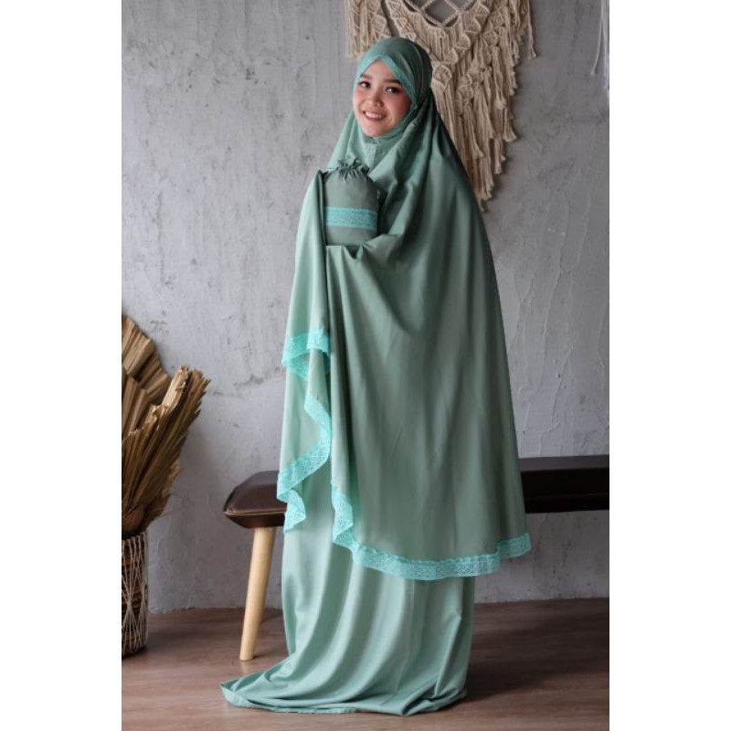 Mukena Zaiara Travel Desvo Premium | mukena kecil travelling muat di tas adem ringan cantik nyaman