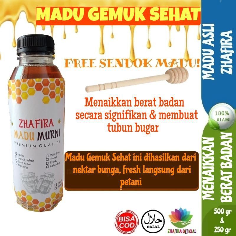 [250 gram] Madu Gemuk Badan Penambah Nafsu Makan Sehat Dewasa Anak Herbal Ampuh Penambah Nafsu Makan