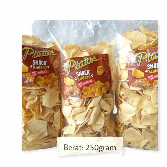 snack keripik kentang piatos branded kiloan 250gram