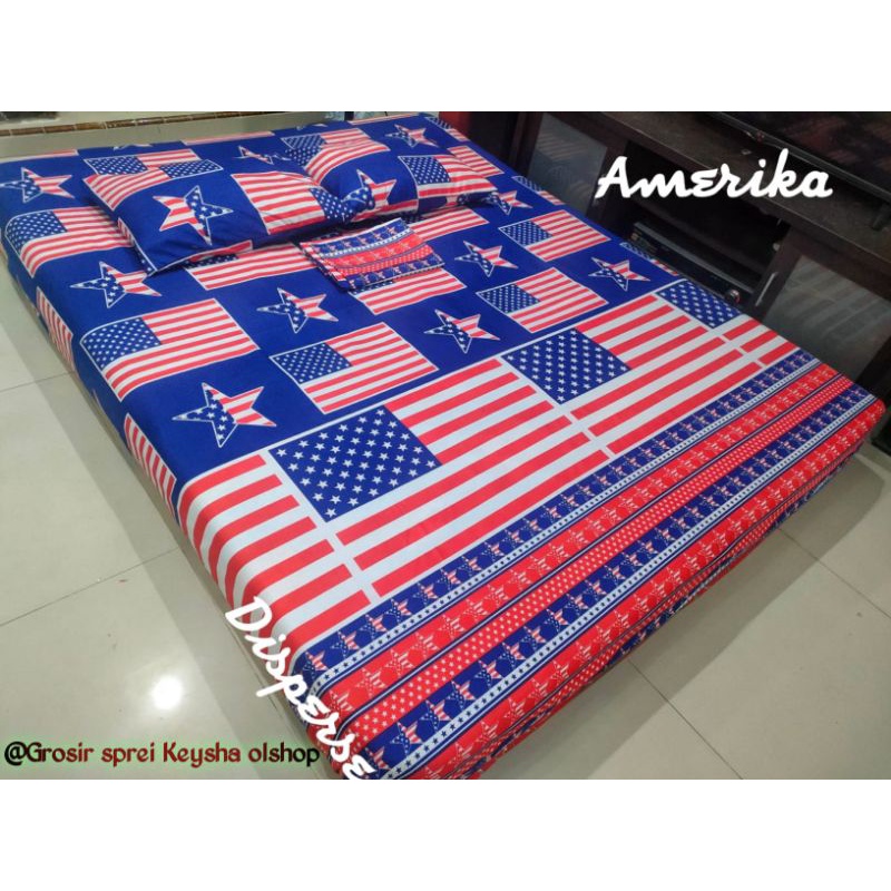 sprei bendera Amerika sprei bulan bintang size 120 140 160 100