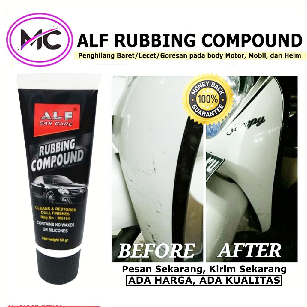 Compound Mobil Motor Motor Rubbing Kompon Car Care Untuk Poles Mobil Penghilang Baret Lecet Praktis