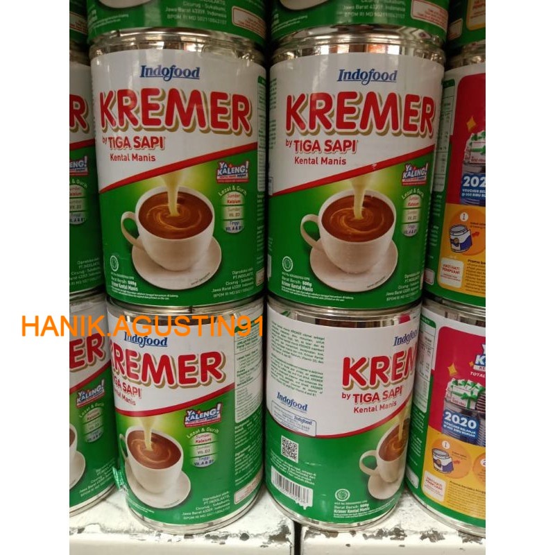 

SUSU KENTAL MANIS TIGA SAPI INDOFOOD 500 GR