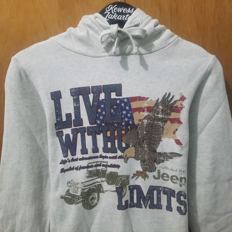 Hoodie JEEP Vintage size S fit M slim