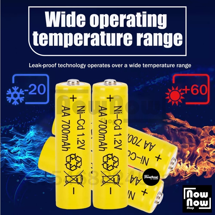 Baterai Rechargeable Isi Ulang AA / A2 1.2V 700Mah Ni-Cd Battery Batre Cas Universal Serbaguna Nickel-Cadmium Alat Elektronik Jam Alarm Mainan Anak XBox Mouse Lampu Remote TV AC Kamera Digital Telepon Wireless Radio DVD Portabel Alat Medis