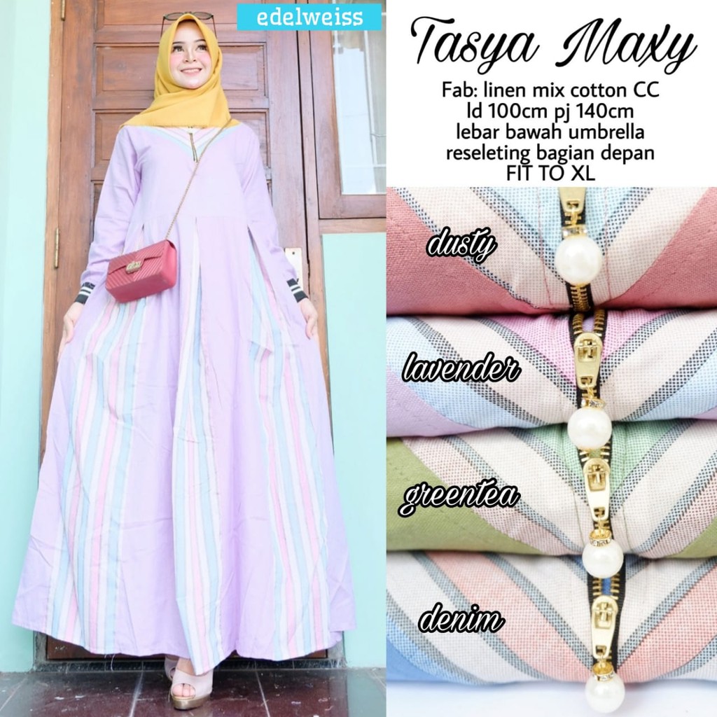 DRESS GAMIS LINEN COTTON TASYA BY EDELWEIS