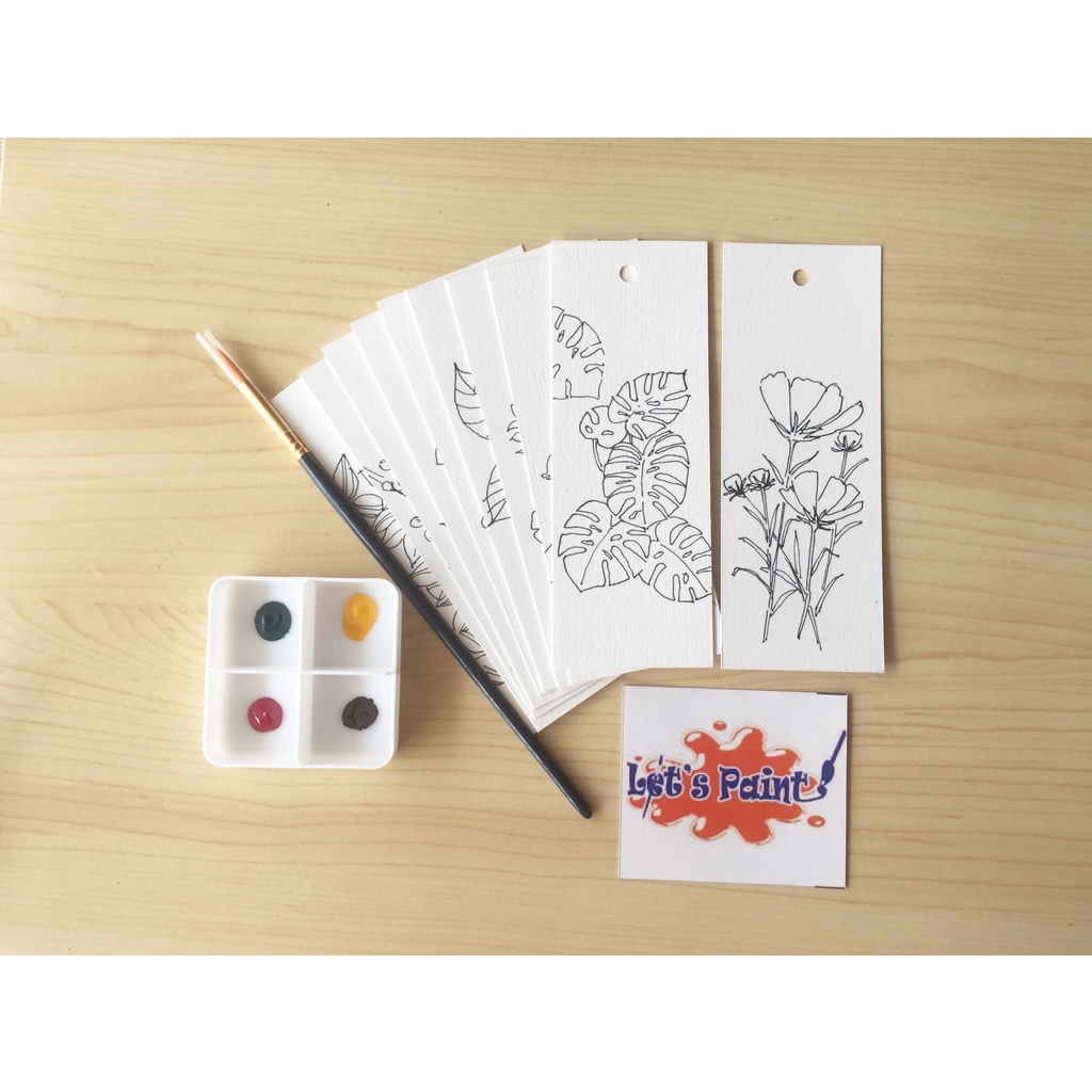 

Painting Watercolor Bookmark 10 Pieces/ Pembatas Buku 10 Buah/ DIY Painting